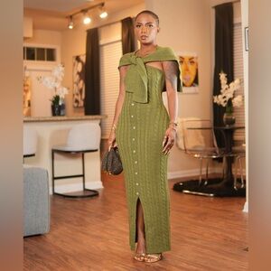 Elegant Green Maxi Dress